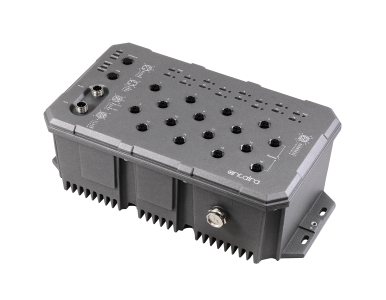 Antaira LMP-1600G-M12-67-24 - 16-Port Industrial M12 IP67 Waterproof Gigabit PoE+ Light Layer 3 Managed Ethernet Switch, with 16 by ANTAIRA