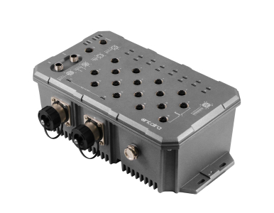 Antaira LMX-1802G-M12-10G-SFP-67-110 - 18-Port Industrial M12 IP67 Waterproof Gigabit Light Layer 3 Managed Ethernet Switch, wit by ANTAIRA