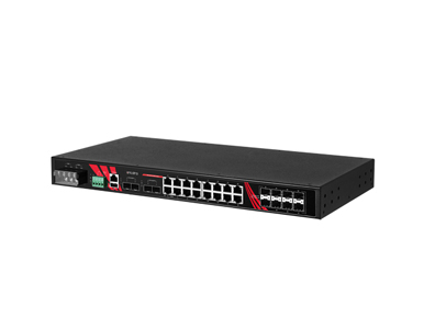 Antaira LMX-2812G-4X8S-T - 28-Port Industrial Managed Gigabit Ethernet Switch, with 16*10/100/1000T, 4*1G/2.5G/10G SFP+ and 8*10 by ANTAIRA