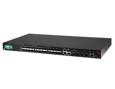 Antaira LMX-3228G-10G-SFP-DC - 32-Port Industrial Gigabit Managed Ethernet Switch, with 4*10/100/1000 RJ45 Ports, 24*100/1000 SF by ANTAIRA