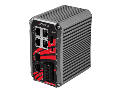 Antaira LMX-C602G-SFP-V2 - 6-Port Industrial Compact Gigabit Light Layer 3 Managed Ethernet Switch, with 4*10/100/1000Tx and 2*1 by ANTAIRA