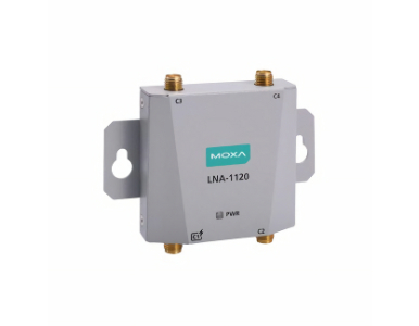 Moxa LNA-1120-T - Industrial 5G low-noise amplifier,  n48, n78, n79, n1, n3, and n7 bands, IP30, -40C to 70C operating temperatu by MOXA