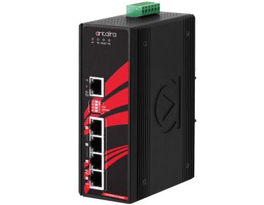 Antaira LNP-0500G-bt - 5-Port Industrial Gigabit IEEE 802.3bt PoE++ Unmanaged Ethernet Switch, w/4*10/100/1000Tx (90W/Port) and by ANTAIRA