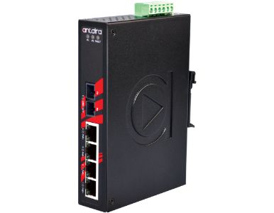 Antaira LNP-0501-S3-24 - 5-Port Industrial PoE+ Unmanaged Ethernet Switch, w/4*10/100Tx (30W/Port) + 1*100Fx Single-mode 30Km, 1 by ANTAIRA