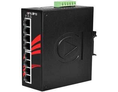 Antaira LNP-0800-24 - 8-Port Industrial PoE+ Unmanaged Ethernet Switch, w/8*10/100Tx (30W/Port), 12VDC-36VDC by ANTAIRA