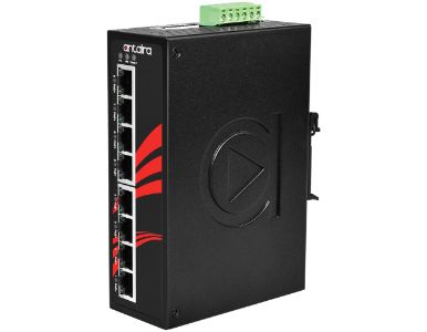 Antaira LNP-0800-60-24 - 8-Port Industrial PoE+/4PPoE Unmanaged Ethernet Switch, with 4*10/100Tx (30W/Port) and 4*10/100Tx (60W/ by ANTAIRA