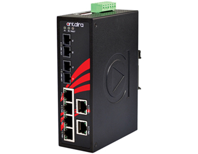 Antaira LNP-0802-S3-24-T - 8-Port Industrial PoE+ Unmanaged Ethernet Switch, w/6*10/100Tx (30W/Port) + 2*100Fx Single-mode 30Km, by ANTAIRA