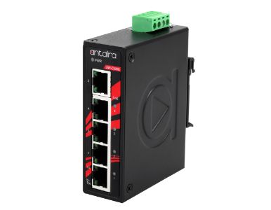 Antaira LNP-C500G - Compact 5-Port Industrial Gigabit PoE+ Unmanaged Ethernet Switch, w/4*10/100/1000Tx (30W/Port) + 1*10/100/10 by ANTAIRA