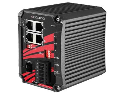 Antaira LNP-C501G-SFP-bt-24-T - 5-Port Compact Industrial Gigabit IEEE 802.3bt PoE++ Unmanaged Ethernet Switch, 4*10/100/1000TX by ANTAIRA