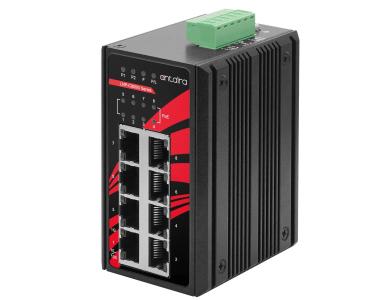 Antaira LNP-C800G - 8-Port Industrial Compact PoE+ Gigabit Unmanaged Ethernet Switch, w/8*10/100/1000Tx by ANTAIRA