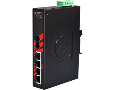 Antaira LNX-0501-S3 - 5-Port Industrial Unmanaged Ethernet Switch, w/4*10/100Tx + 1*100Fx (SC) Single-mode 30Km by ANTAIRA