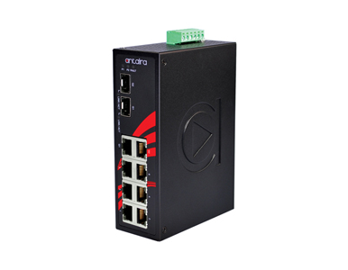 Antaira LNX-0802C-SFP - 8-Port Industrial Unmanaged Ethernet Switch, w/6*10/100Tx + 2*Gigabit Combo Ports (2*10/100/100 RJ45, 2* by ANTAIRA
