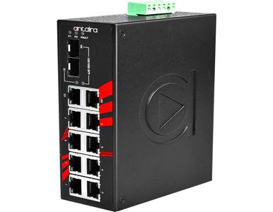 Antaira LNX-1002C-SFP-T - 10-Port Industrial Gigabit Unmanaged Ethernet Switch, w/8*10/100Tx + 2*Gigabit Combo (2*10/100/1000 RJ by ANTAIRA
