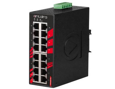 Antaira LNX-1600-T - 16-Port Industrial Unmanaged Ethernet Switch, w/16*10/100Tx; EOT: -40C ~ 75C by ANTAIRA