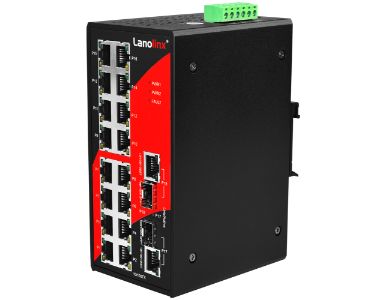 Antaira LNX-1802G - *Discontinued* - 18-Port Industrial Unmangaed Ethernet Switch, w/16*10/100TX + 2 *GigE Combo Ports by ANTAIRA
