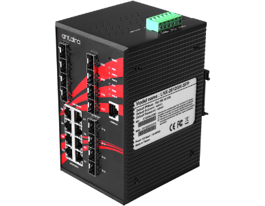 Antaira LNX-2012GN-SFP -*Discontinued*-20-Port Industrial Gigabit Managed Ethernet Switch, w/8*10/100/1000Tx and, +12*100/1000 S by ANTAIRA