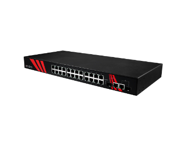 Antaira LNX-2602G-SFP - 26-Port Industrial 1U 19' Rackmount Gigabit Unmanaged Ethernet Switch, w/24*10/100/1000TX + 2*Gigabit Co by ANTAIRA