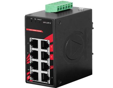 Antaira LNX-C800G-T - 8-Port Industrial Compact Gigabit Unmanaged Ethernet Switch, w/8*10/100/1000Tx; EOT: -40C ~ 75C by ANTAIRA