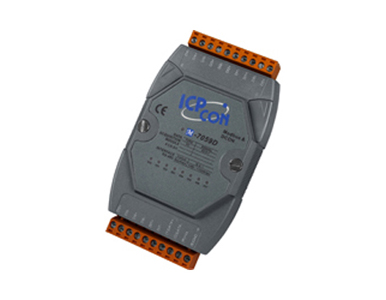 ICP DAS M-7059D - 8-channel 10-80 VAC Isolated Digital Input Module with 16-bit Counters, communicable over RS-485 with display by ICP DAS