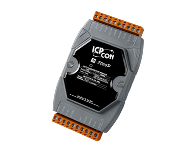 ICP DAS M-7066P - 7-channel PhotoMOS Relay Output, Digital Input (Counter) Module with DCON and Modbus Protocols. 1 A @ 80 V (AC by ICP DAS