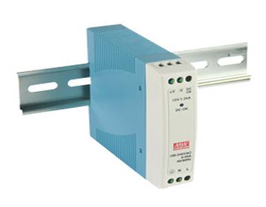 Antaira MDR-10-24 - 10 Watt Series / 24 VDC / 0.42 Amp Industrial Slim Single Output DIN Rail Power Supply by ANTAIRA