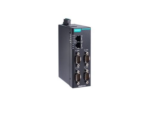 Moxa MGate 5435-T - 4-port Modbus RTU-ASCII-TCP-to-EtherNet-IP gateways, -40 to 75C operating temperature by MOXA