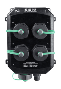 ICP DAS NS-205IP67 - 10/100 Mbps Industrial Ethernet Switch Hub (5 Ports), IP 67 Plastic Case by ICP DAS