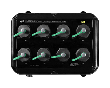 ICP DAS NS-208PSE-M12-IP67 - NS-208PSE-IP67 with M12 connectors by ICP DAS