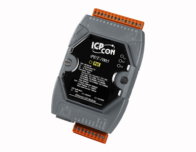 ICP DAS PET-7005 - ICP DAS 8-channel Thermistor Input and 4-channel Isolated Output PoE Module and Modbus TCP Protocol by ICP DAS