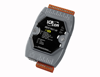 ICP DAS PET-7017-10 - ICP DAS 10/20-channel Voltage & Current Analog Input Module with High Voltage Protection PoE Module by ICP DAS