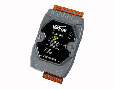 ICP DAS PET-7065 - ICP DAS 6-channel Power Relay Output and 6-channel Isolation Digital Input with PoE and Modbus TCP Protocol by ICP DAS