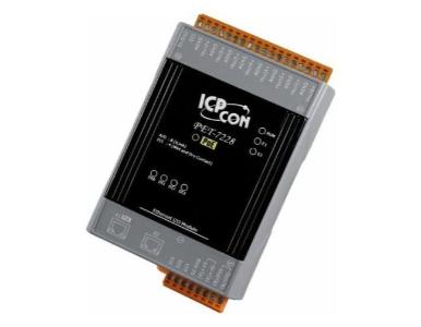 ICP DAS PET-7228 - PoE Ethernet I/O Module with 2-port Ethernet Switch and 8-channels Analog Outputs, Support for Modbus TCP by ICP DAS