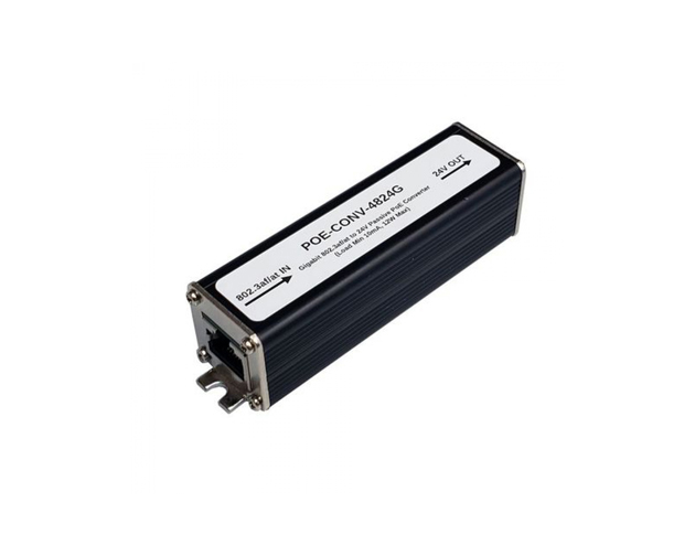 Tycon Systems POE-CONV-4824G - Gigabit PoE Converter. 802.3af PoE or 802.3at PoE+ input, 24V 12W Passive PoE Mode B Output by TYCON SYSTEMS
