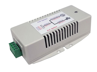 Tycon Systems POE-INJ/SPLT-G - Gigabit PoE Injector/Splitter with LED for Power. Injects or splits 12-57VDC Power on 4 pairs up by TYCON SYSTEMS