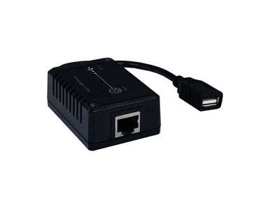 Tycon Systems POE-MSPLT-USB - 802.3af/at to USB Converter. 48VDC 802.3af/at POE input, 5VDC @ 3A USB output, 12W, 5.5x2.1 connec by TYCON SYSTEMS