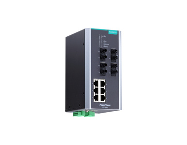 Moxa PT-510-4M-ST-HV - IEC 61850-3 managed Ethernet switch with 6 10/100BaseT(X) ports, and 4 100BaseFX multi-mode ports with ST by MOXA