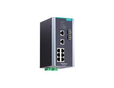 Moxa PT-510-MM-LC-24 - IEC 61850-3 managed Ethernet switch with 8 10/100BaseT(X) ports, and 2 100BaseFX multi-mode ports with LC by MOXA