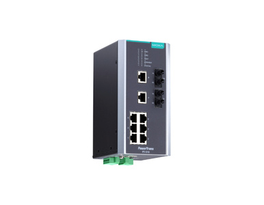 Moxa PT-510-MM-ST-HV - IEC 61850-3 managed Ethernet switch with 8 10/100BaseT(X) ports, and 2 100BaseFX multi-mode ports with ST by MOXA