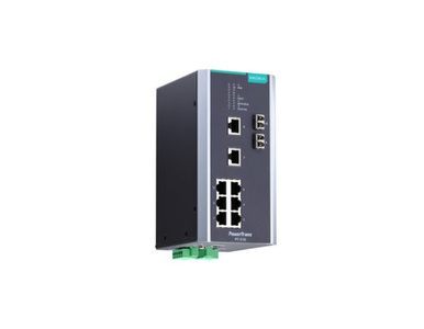 Moxa PT-510-SS-LC-48 - IEC 61850-3 managed Ethernet switch with 8 10/100BaseT(X) ports, and 2 100BaseFX single-mode ports with L by MOXA