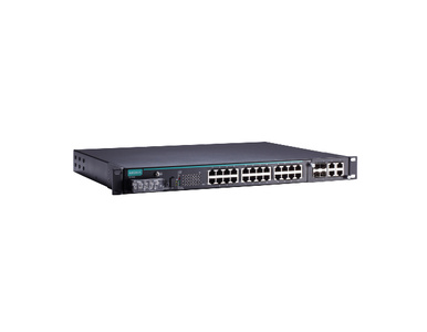 Moxa PT-7528-24TX-WV - IEC 61850-3 managed rackmount Ethernet switch system with up to 28 ports (including 1 slot for a fast Eth by MOXA