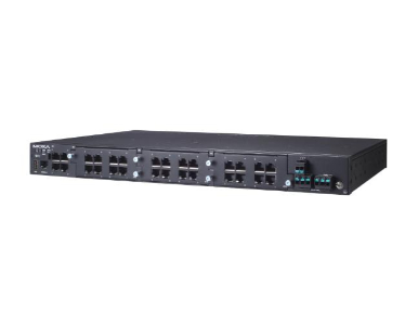 Moxa RKS-G4028-4GT-2LV-T - Modular managed Ethernet switch with 4 10/100/1000BaseT(X) ports, 3 slots for Ethernet modules by MOXA