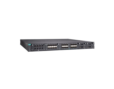 Moxa RKS-G4028-PL-PoE-12XGS-T - Layer 2 modular managed Ethernet switch with 12 fixed 10GbE SFP+ ports, 2 slots for Ethernet mod by MOXA