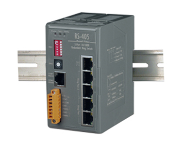 ICP DAS RS-405 - Industrial Etherent Real Time Redundant Ring Switch, 5 port, Plastic Case by ICP DAS