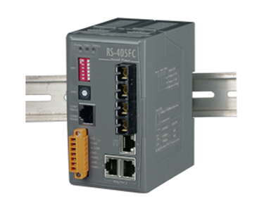 ICP DAS RS-405FC - Multi-mode, SC Connector, 3 port 10/100 Base-T+2 port 100 Base-FX Fiber Real Time Redundant by ICP DAS