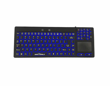 Seal Shield S108PG - Seal Silk Glow' Waterproof Silicone Keyboard-Backlit by Seal Shield