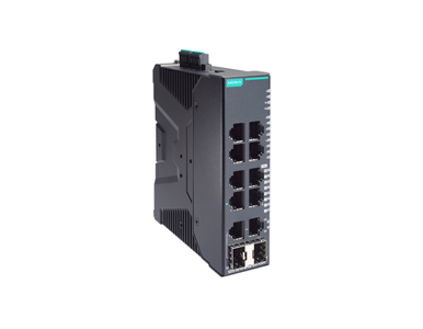 Moxa SDS-3010-8PoE-2GTXSFP-T - Compact industrial PoE+ smart Ethernet switch with 8+2G ports, -40 to 75 Degree C by MOXA
