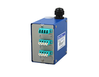 DINSPACE SNAP-12LC-MM OM3/OM4 - DINSpace SNAP Compact Fiber Optic Patch Panel with 3ea. Multimode OM3/OM4 Compatible LC/LC Quad by DINSPACE