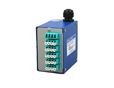 DINSPACE SNAP-24LC-MM OM3/OM4 - DINSpace SNAP Compact Fiber Optic Patch Panel with 6ea. Multimode OM3/OM4 Compatible LC/LC Quad by DINSPACE