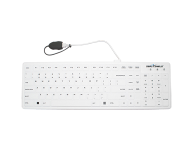 Seal Shield SWK104 - Seal Silk Pro Waterproof and fully sealed silicone keyboard white by Seal Shield