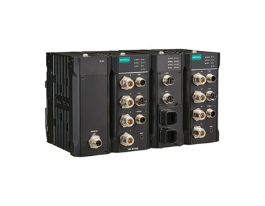 Moxa TAP-M310R-1P2R1S-US-CT-T - Wi-Fi 6 railway wayside AP/client with two radios and one switch module, one M12 K-coded 110/220 by MOXA